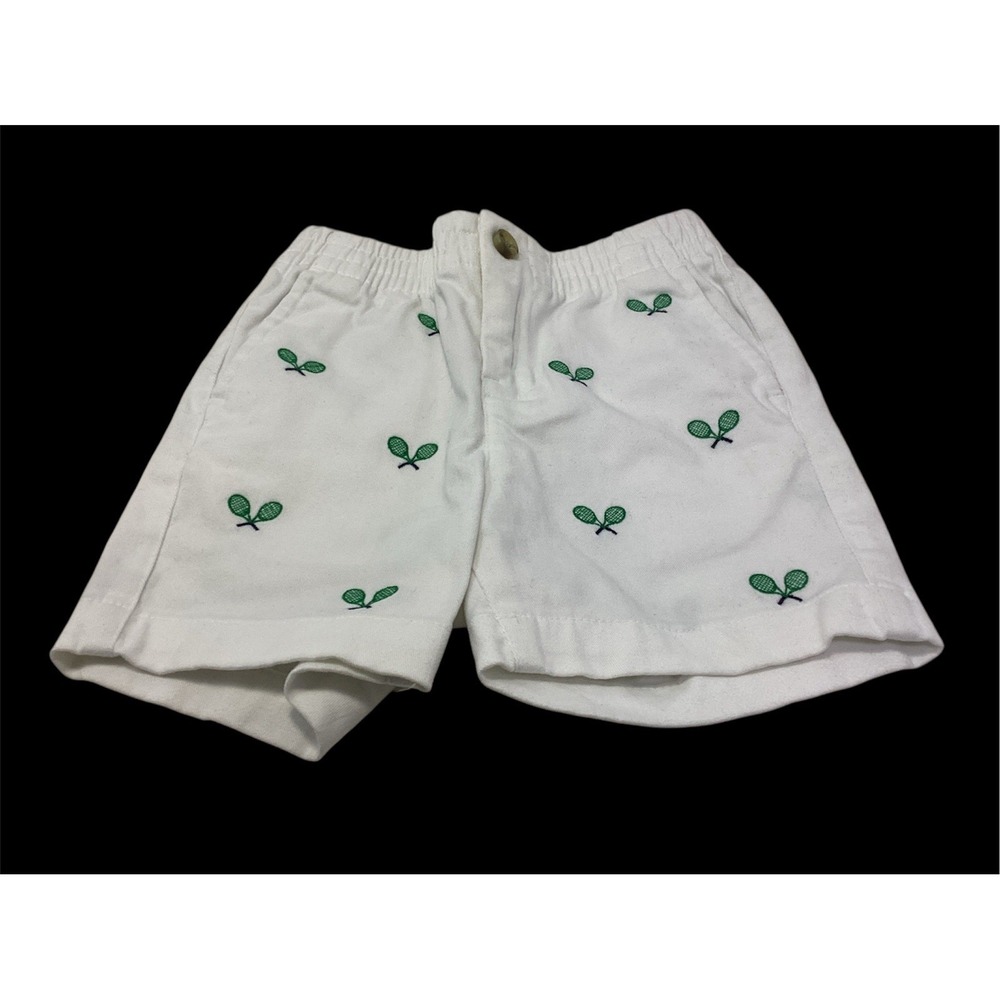 Janie and Jack Toddler White Shorts Tennis Racket Embroidery 18-24 Preppy Summer